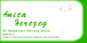 anita herczeg business card